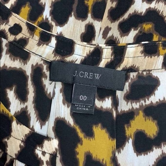 J. Crew silk leopard print sleeveless blouse size 00 - Picture 7 of 7